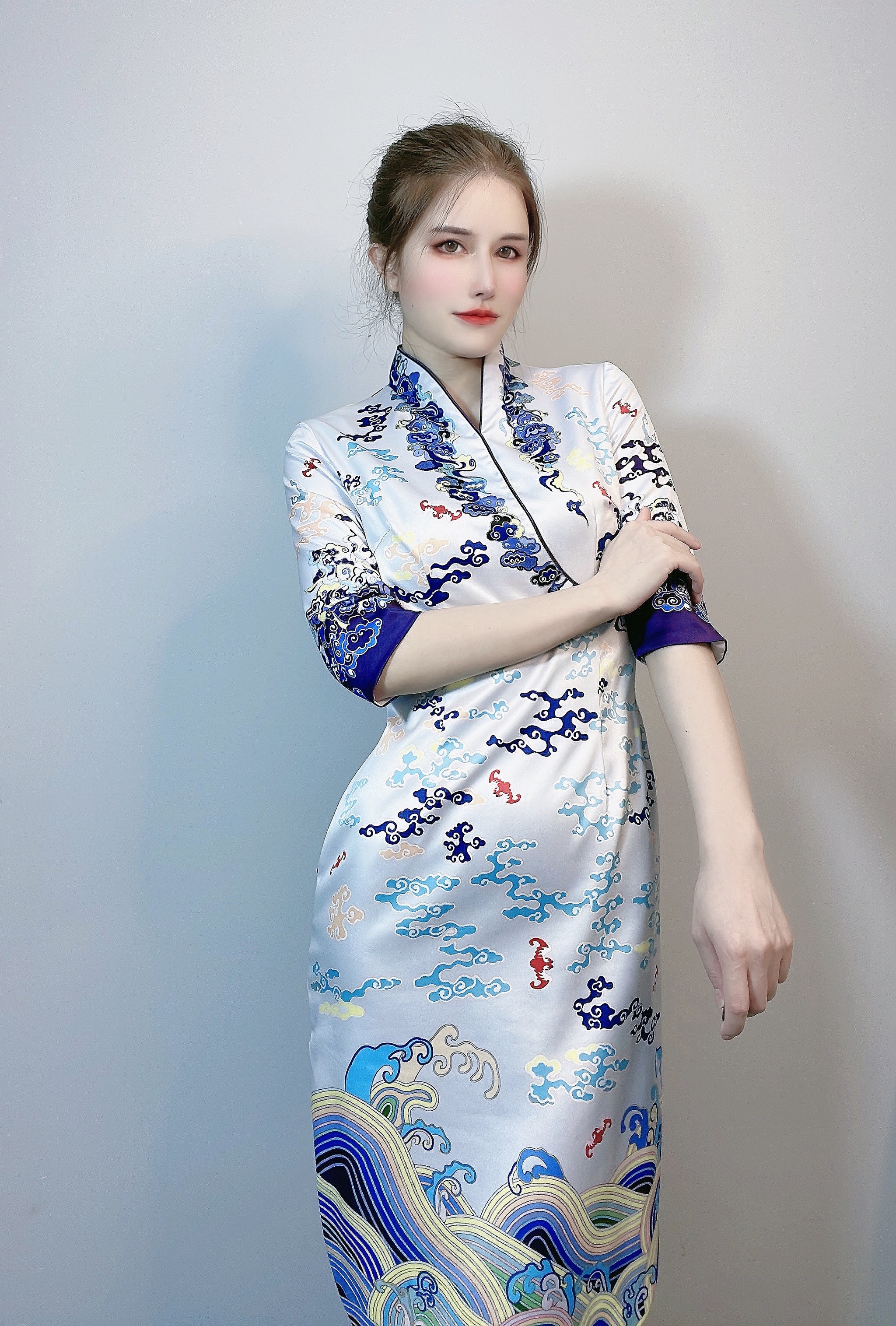 鹿八岁baby - NO.105 海航中式旗袍空姐[28P1V]-XikXak